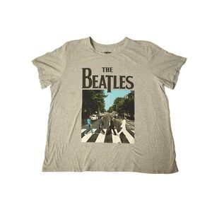The Beatles Abbey Road Graphic T-Shirt Heather Grey‎ Short Sleeve XL 16-18